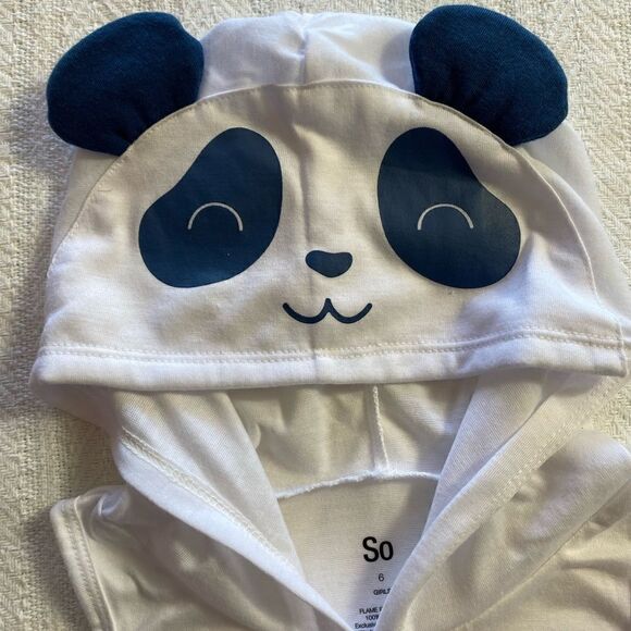 SO Girls Size 6 Panda Hooded Tank Too & Shorts Pajama Set - Picture 4 of 5
